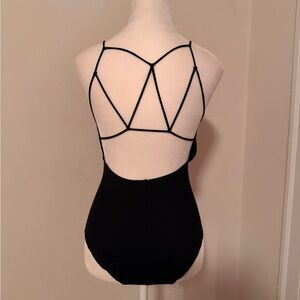 Forever 21 Black Spaghetti Strap Bodysuit